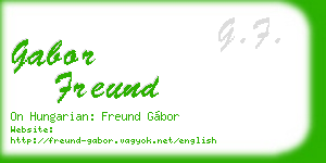 gabor freund business card
